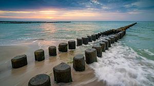 Zonsondergang aan de Oostzee van Martin Wasilewski