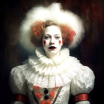 Portrait Columbine theatre costume historical Venice by gm_designs