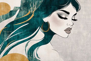 Élégance et grâce dans un portrait délicat sur Poster Art Shop