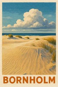 Bornholm - Des nuages au-dessus du sable et de la mer