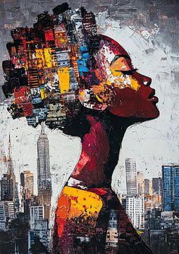 Contemporary Urban Queen van Blikvanger Schilderijen