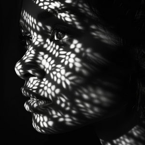 Light portrait of a woman