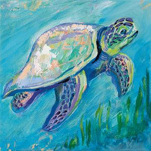 Sea Turtle Swim Light, Jeanette Vertentes by Wild Apple