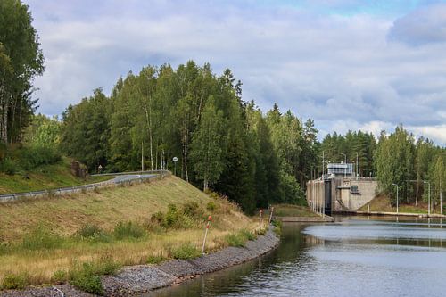 Het Saimaa kanaal in Rusland.