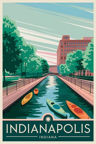 Indianapolis, Indiana Vintage Reisposter