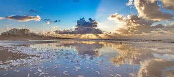 Harpe solaire avec nuages