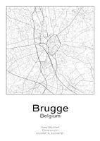 City map - Belgium - Bruges
