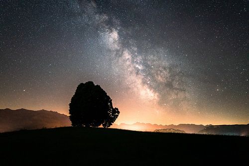 Melkweg boven de Ober Allgäu en de Allgäuer Alpen
