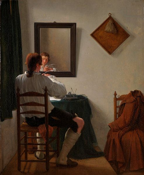 A Writer Trimming his Pen, Jan Ekels (II) by Masterful Masters