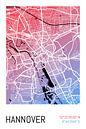 Hannover – City Map Design Stadtplan Karte (Farbverlauf) von ViaMapia Miniaturansicht