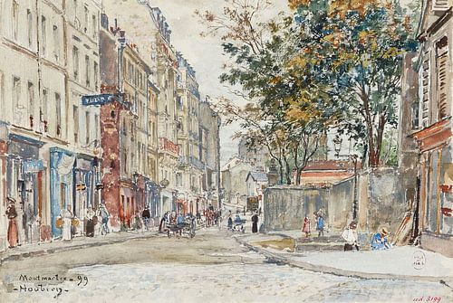 Frederic Houbron - Rue Hermel à Montmartre (1899)