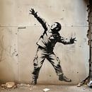 Muur | Banksy Stijl | Graffiti van Blikvanger Schilderijen thumbnail