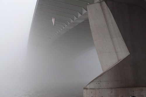 Erasmusbrug bij mist