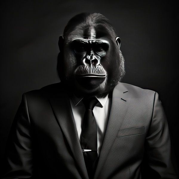 Gorilla im Sitzungssaal von Ingeborg Lukkien