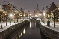 View of the snowy Flehite museum in Amersfoort