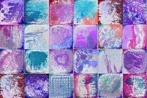 Collage mit lila Farben