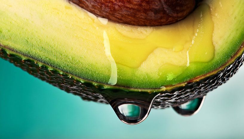 Detaillierte Nahaufnahme einer frischen Avocado von Mustafa Kurnaz