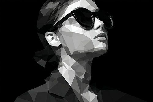 Tableau portrait abstrait - Décoration murale moderne