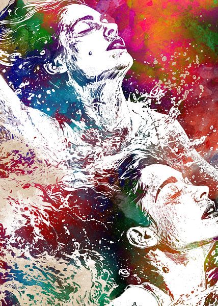 Swimming women sport art #swimmer #sport by JBJart Justyna Jaszke