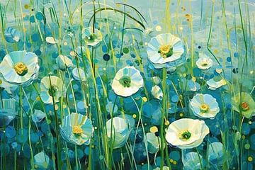 Boterbloem | Verbondenheid met bloemen | Kleurrijke impressionistische creatie van Blikvanger Schilderijen