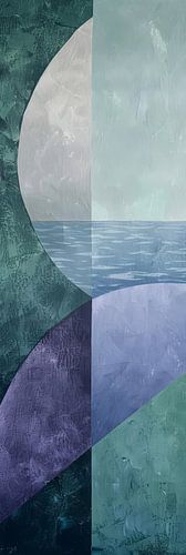 Abstracte geometrie in blauw