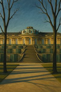 Potsdam Abendliche Gelassenheit - Edward Hopper inspirierte Schlossruhe