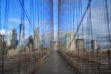 Brooklyn Bridge meervoudige belichting van Karsten Rahn
