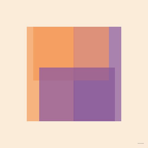 Abstract Oranje Paars Vierkant