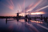 Violetter Sonnenuntergang Kinderdijk