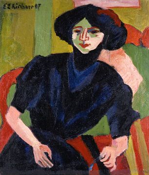 Ernst Ludwig Kirchners Bildnis einer Frau (1911) von Studio POPPY