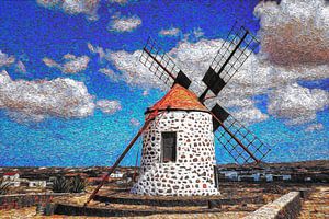 Molino de Lajares (Fuerteventura) | Van-Gogh-Stil