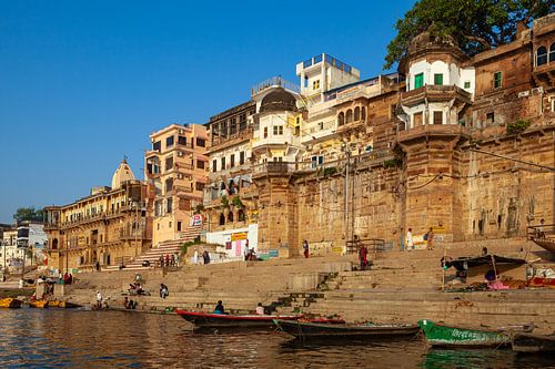 The ghats of Varanasi on the Ganges