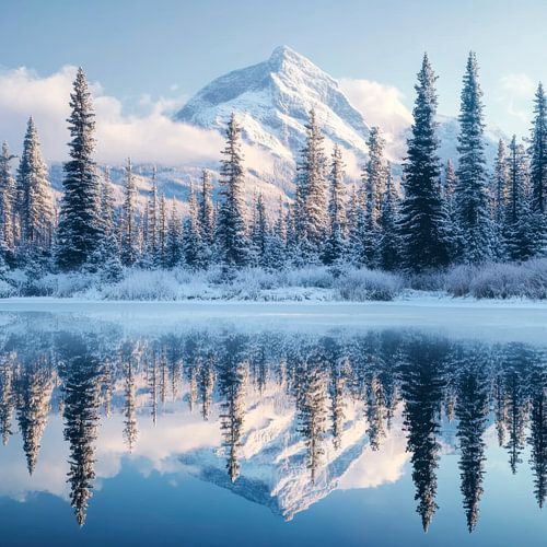 Winterlandschap reflectie