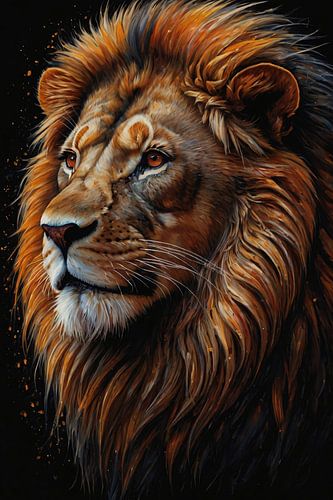 Intense Gaze of the Regal Lion