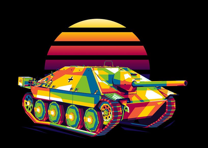 Panzerjäger 38 Hetzer in WPAP Illustration von Lintang Wicaksono