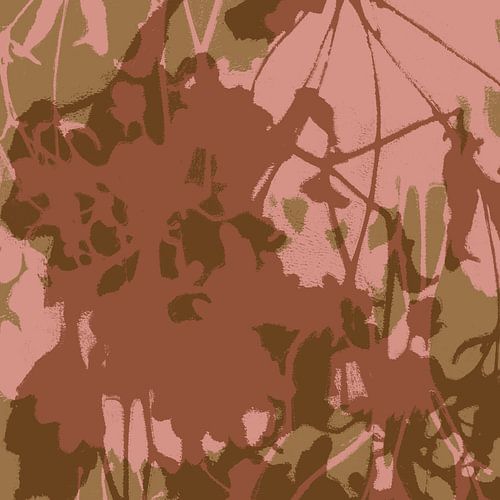 Romantische botanische kunst in retro kleuren