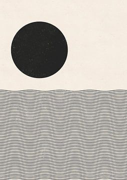 Woodblock Ocean by The Printable Studio