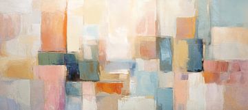 Pastel Abstract Panorma van Blikvanger Schilderijen