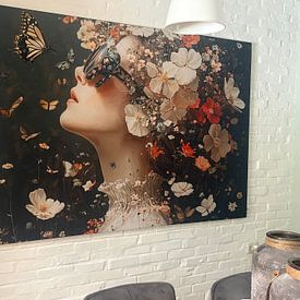 Customer photo: Flowers and butterflies by Eye catching paintings, on ArtFrame