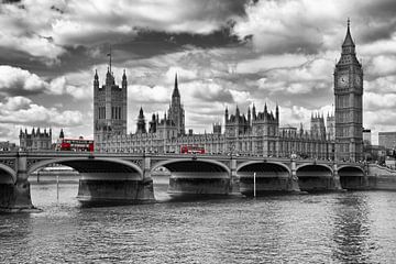 Houses of Parliament & Red Buses