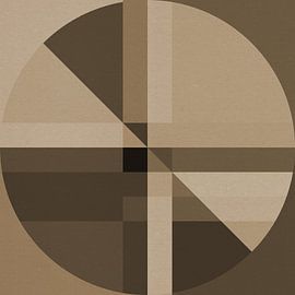 Géométrie entrelacée. Formes rétro nordiques dans des tons terreux no.  3 sur Dina Dankers
