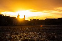 Sunset at Amsterdam Central Station