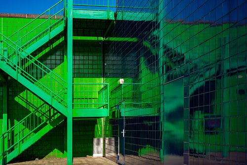façade urbaine dans la ville Industriel Design