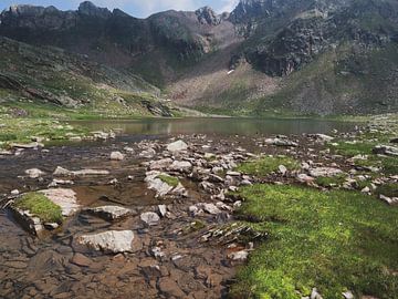 Passo del Tonale | Italien | Alpen | Berge | Schnee | Nebel | Bergsee von Nicole Van Stokkum