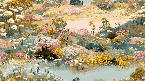 Soft colour explosion on the wall | Wallpaper