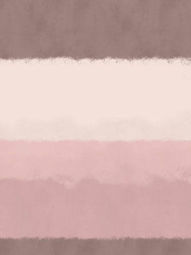 Peinture abstraite en blocs de couleur : rose poudré, beige et marron, dans le style de Rothko