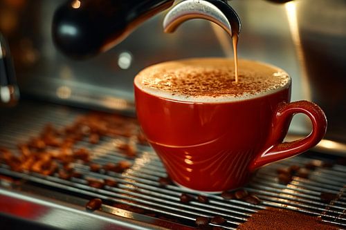 kop koffie of cappuccino drinken