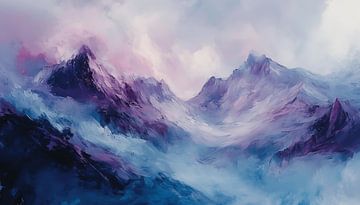Abstrakte alpine Berge in Farbe von TheXclusive Art