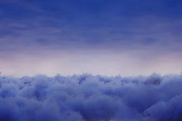 Sea of clouds in the blue hour by Besa Art
