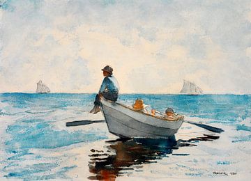 Jungen in einem Dory (1880) von Winslow Homer von Studio POPPY